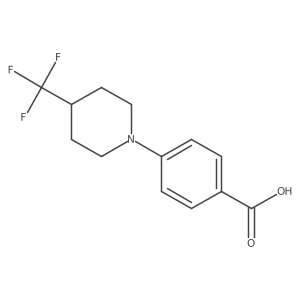 4-[4-(Trifluoromethyl)-1-piperidinyl]benzoic acid Structure