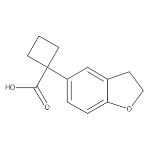 1-(2,3-Dihydro-1-benzofuran-5-yl)cyclobutane-1-carboxylic acid结构式