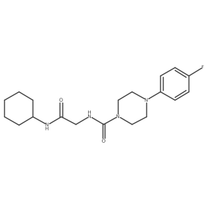 N-[2-(cyclohexylamino)-2-oxoethyl]-4-(4-fluorophenyl)piperazine-1-carboxamide Structure