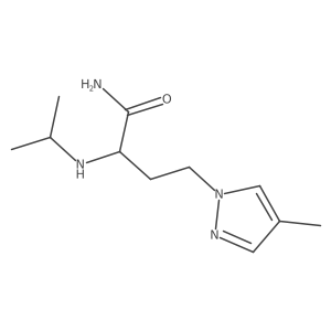 2-(Isopropylamino)-4-(4-methyl-1h-pyrazol-1-yl)butanamide结构式