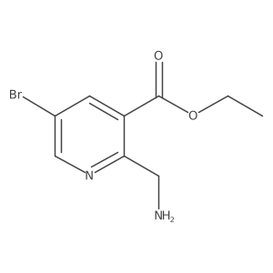 Ethyl 2-(aminomethyl)-5-bromopyridine-3-carboxylate结构式
