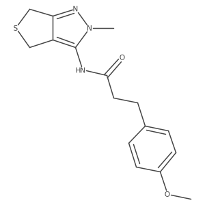 3-(4-methoxyphenyl)-N-(2-methyl-2,6-dihydro-4H-thieno[3,4-c]pyrazol-3-yl)propanamide Structure