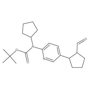 tert-Butyl cyclopentyl(5-(1-formylpyrrolidin-2-yl)pyridin-2-yl)carbamate结构式