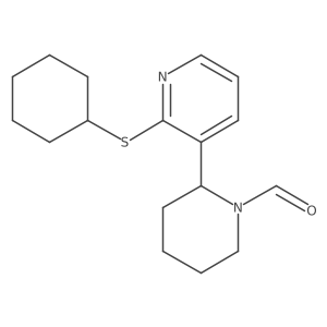 2-(2-(Cyclohexylthio)pyridin-3-yl)piperidine-1-carbaldehyde结构式