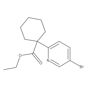 1-(5-Bromopyridin-2-yl)cyclohexanecarboxylic acid ethyl ester Structure