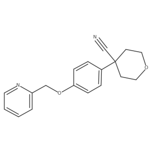4-[4-(Pyridin-2-ylmethoxy)phenyl]oxane-4-carbonitrile Structure
