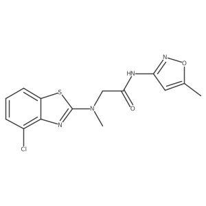 2-((4-chlorobenzo[d]thiazol-2-yl)(methyl)amino)-N-(5-methylisoxazol-3-yl)acetamide结构式