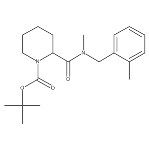 tert-Butyl 2-(methyl(2-methylbenzyl)carbamoyl)piperidine-1-carboxylate结构式