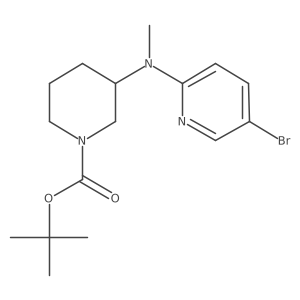 tert-Butyl 3-((5-bromopyridin-2-yl)(methyl)amino)piperidine-1-carboxylate Structure