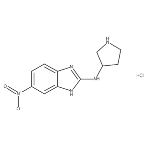 (R)-5-nitro-N-(pyrrolidin-3-yl)-1H-benzo[d]imidazol-2-amine hydrochloride结构式
