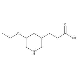 3-(5-Ethoxypiperidin-3-yl)propanoic acid结构式