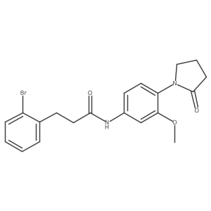 3-(2-bromophenyl)-N-[3-methoxy-4-(2-oxopyrrolidin-1-yl)phenyl]propanamide Structure