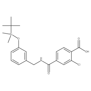 N-[3-(tert-butyldimethylsilanyloxy)benzyl]-2-chloroterephthalamic acid结构式