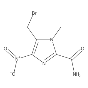 5-(bromomethyl)-1-methyl-4-nitro-1H-imidazole-2-carboxamide结构式