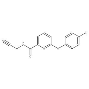 6-(4-Chlorophenoxy)-N-(cyanomethyl)pyridine-2-carboxamide结构式