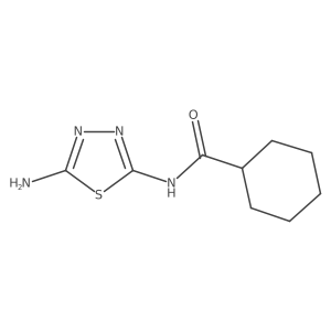 N-(5-Amino-1,3,4-thiadiazol-2-yl)cyclohexanecarboxamide结构式