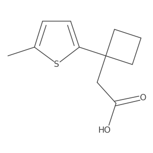 2-[1-(5-Methylthiophen-2-yl)cyclobutyl]acetic acid Structure