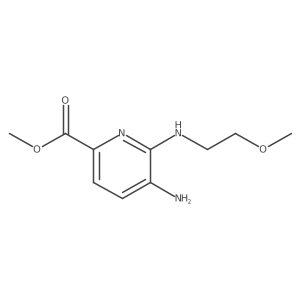Methyl 5-amino-6-((2-methoxyethyl)amino)picolinate结构式