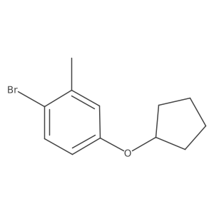 1-Bromo-4-(cyclopentyloxy)-2-methylbenzene结构式