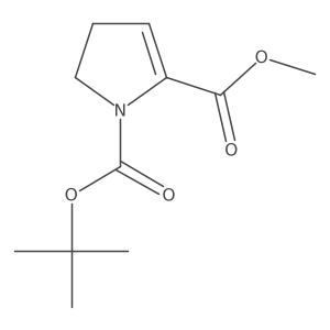 1-tert-butyl 2-methyl 4,5-dihydro-1H-pyrrole-1,2-dicarboxylate结构式