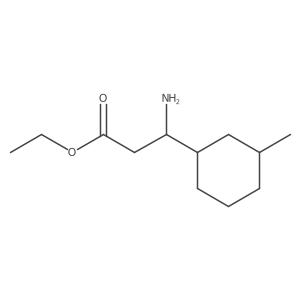 Ethyl 3-amino-3-(3-methylcyclohexyl)propanoate结构式