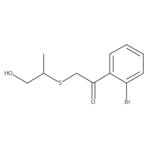 1-(2-Bromophenyl)-2-[(1-hydroxypropan-2-yl)sulfanyl]ethan-1-one Structure