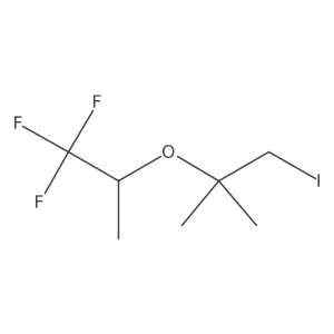 1,1,1-Trifluoro-2-[(1-iodo-2-methylpropan-2-yl)oxy]propane结构式