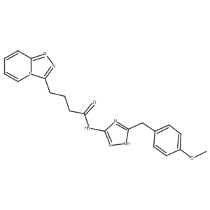N-[3-(4-methoxybenzyl)-1H-1,2,4-triazol-5-yl]-4-([1,2,4]triazolo[4,3-a]pyridin-3-yl)butanamide Structure