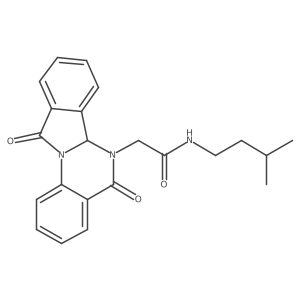2-(5,11-dioxo-6a,11-dihydroisoindolo[2,1-a]quinazolin-6(5H)-yl)-N-(3-methylbutyl)acetamide Structure