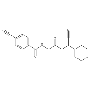 4-Cyano-N-[2-[[cyano(cyclohexyl)methyl]amino]-2-oxoethyl]benzamide Structure