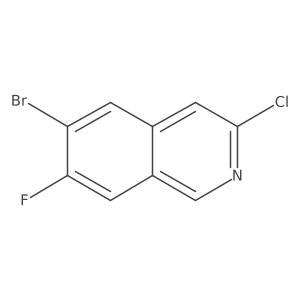6-Bromo-3-chloro-7-fluoroisoquinoline结构式