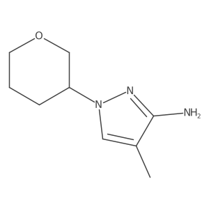 4-Methyl-1-(oxan-3-yl)-1H-pyrazol-3-amine结构式