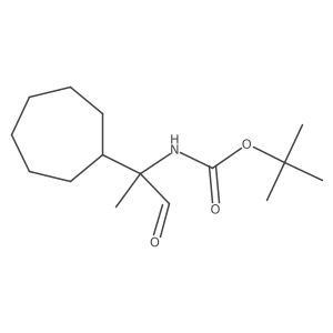 tert-butyl N-(2-cycloheptyl-1-oxopropan-2-yl)carbamate结构式