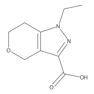 1-ethyl-1H,4H,6H,7H-pyrano[4,3-c]pyrazole-3-carboxylic acid Structure