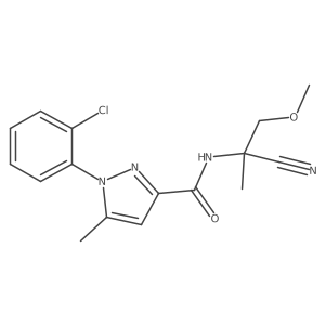 1-(2-chlorophenyl)-N-(1-cyano-2-methoxy-1-methylethyl)-5-methyl-1H-pyrazole-3-carboxamide Structure