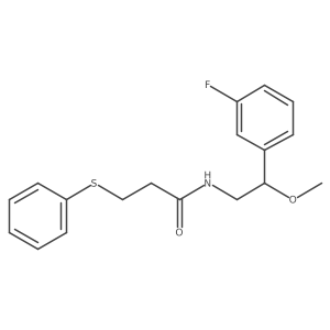 N-(2-(3-fluorophenyl)-2-methoxyethyl)-3-(phenylthio)propanamide Structure