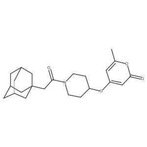 4-({1-[2-(adamantan-1-yl)acetyl]piperidin-4-yl}oxy)-6-methyl-2H-pyran-2-one结构式