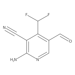 2-Amino-4-(difluoromethyl)-5-formylnicotinonitrile结构式