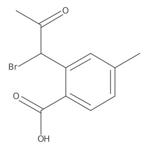 2-(1-Bromo-2-oxopropyl)-4-methylbenzoic acid Structure