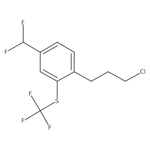 (2-(3-Chloropropyl)-5-(difluoromethyl)phenyl)(trifluoromethyl)sulfane Structure