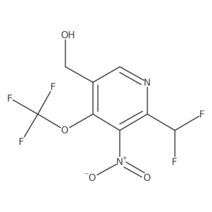 2-(Difluoromethyl)-3-nitro-4-(trifluoromethoxy)pyridine-5-methanol Structure