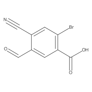 2-Bromo-4-cyano-5-formylbenzoic acid Structure