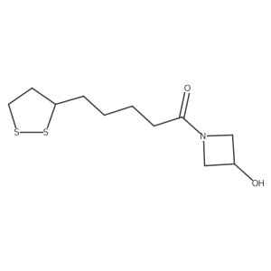5-(1,2-Dithiolan-3-yl)-1-(3-hydroxyazetidin-1-yl)pentan-1-one结构式