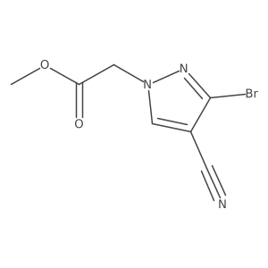 1H-Pyrazole-1-acetic acid, 3-bromo-4-cyano-, methyl ester Structure