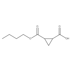 2-(Butoxycarbonyl)cyclopropane-1-carboxylic acid结构式