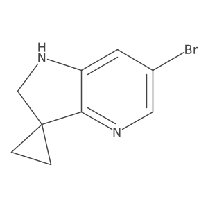 6'-Bromo-1',2'-dihydrospiro[cyclopropane-1,3'-pyrrolo[3,2-B]pyridine]结构式