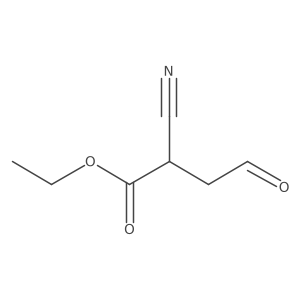 Ethyl 2-cyano-4-oxobutanoate结构式