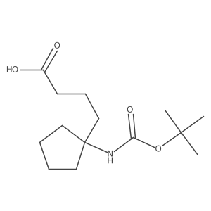 4-(1-{[(Tert-butoxy)carbonyl]amino}cyclopentyl)butanoic acid Structure