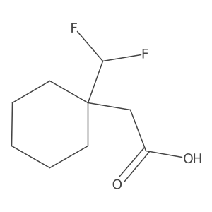 2-(1-(Difluoromethyl)cyclohexyl)acetic acid Structure