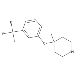 4-Methyl-4-[3-(trifluoromethyl)phenoxy]piperidine结构式